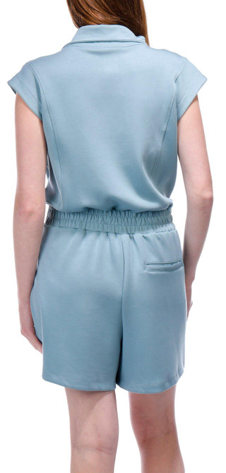 Thumbnail 3: APANA Apana Womens Short Sleeve Front Zip Romper 