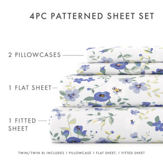 Thumbnail 32: Home Collections Home Collections Premium Ultra Soft Blossoms Sheet Set 