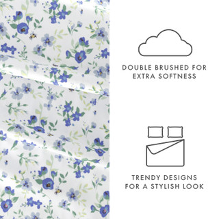 Thumbnail 23: Home Collections Home Collections Premium Ultra Soft Blossoms Sheet Set 