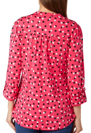 Thumbnail 2: Juniper + Lime Juniper + Lime Womens Print 3/4 Sleeve Top 