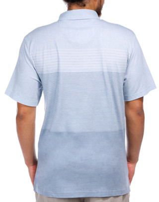 Thumbnail 2: PGA TOUR PGA TOUR Men's Stripe Printed Short Sleeve Polo 