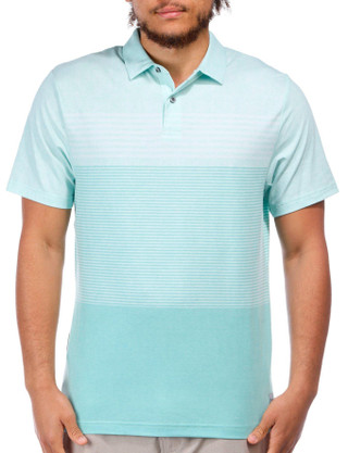 Thumbnail 1: PGA TOUR PGA TOUR Men's Stripe Printed Short Sleeve Polo 