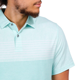 Thumbnail 2: PGA TOUR PGA TOUR Men's Stripe Printed Short Sleeve Polo 