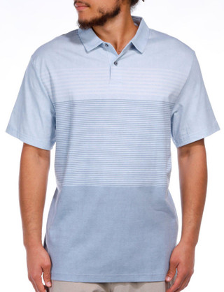 Thumbnail 3: PGA TOUR PGA TOUR Men's Stripe Printed Short Sleeve Polo 