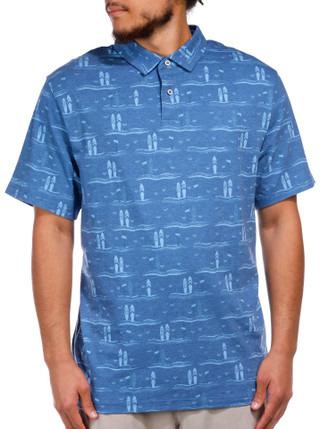 Thumbnail 2: PGA TOUR PGA TOUR Men's Surf Board Short Sleeve Polo 