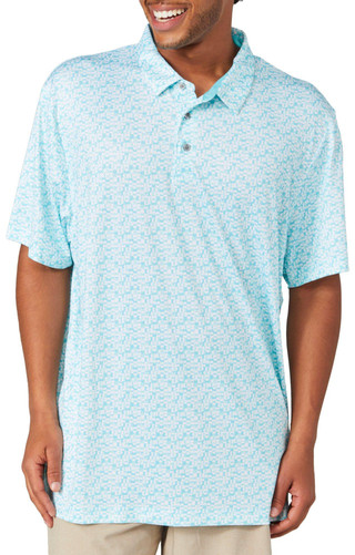 Thumbnail 1: PGA TOUR PGA TOUR Mens Geo Print Golf Polo 