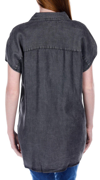 Thumbnail 3: BUNULU Bunulu Womens Buttoned Cap Sleeve Top 