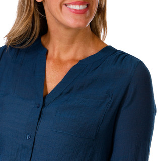 Thumbnail 3: Zac & Rachel Zac & Rachel Womens 3/4 Sleeve Buttoned Front Slub Top 