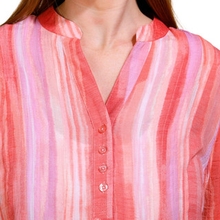 Thumbnail 4: Zac & Rachel Zac & Rachel Petite 3/4 Sleeve Print Pleated Henley Top 
