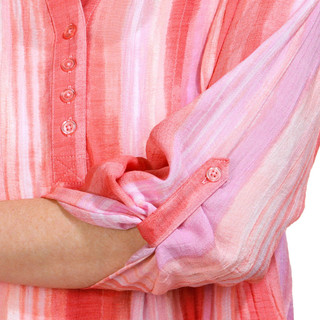 Thumbnail 3: Zac & Rachel Zac & Rachel Petite 3/4 Sleeve Print Pleated Henley Top 