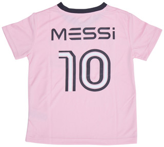 Thumbnail 2: MESSI Messi Little Boy Logo Stack Outline Short Sleeve 10 Top Tee 