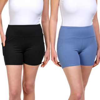Thumbnail 1: RBX RBX Womens Active Solid 2 Pk Super Soft Biker Shorts 