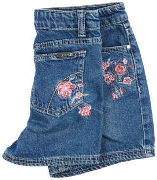 Thumbnail 3: Joe's Jeans Joe's Jeans Big Girls Ozzie Floral Embroidered Denim Shorts 