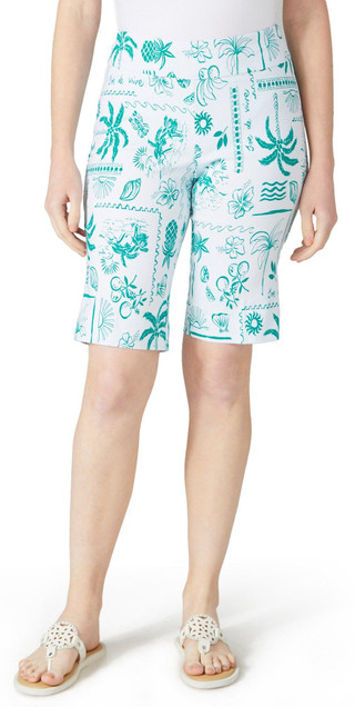 Thumbnail 2: Zac & Rachel Zac & Rachel Womens 12 In. Tropical Print Bermuda Shorts 