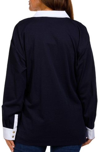 Thumbnail 2: Nautica Nautica Womens Long Sleeve Contrast Top 