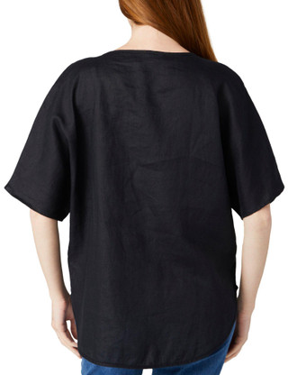 Thumbnail 2: DKNY DKNY Womens Solid V-Neck Short Sleeve Top 