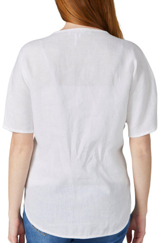 Thumbnail 2: DKNY DKNY Womens Solid V-Neck Short Sleeve Top 