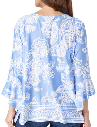 Thumbnail 1: Ruby Road Ruby Road Petite 3/4 Sleeve Puff Embroidered Top 