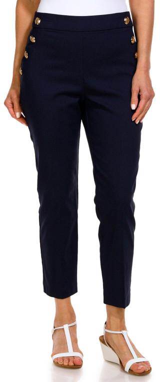 Thumbnail 1: Rafaella Rafaella Petite Stretch Twill Slim Ankle Pants 