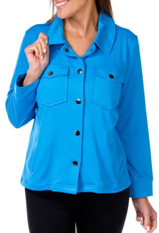 Thumbnail 4: Onque Onque Petite French Terry Button Down Jacket 
