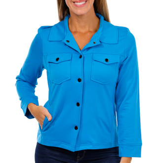 Thumbnail 1: Onque Onque Petite French Terry Button Down Jacket 