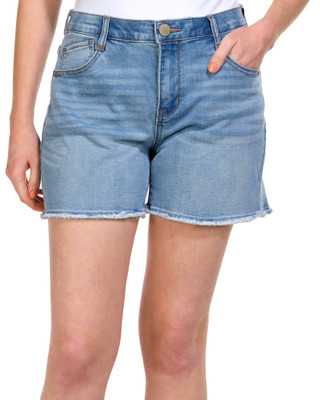 Thumbnail 3: Democracy Democracy Womens 5 in Clean Fray Denim Shorts 