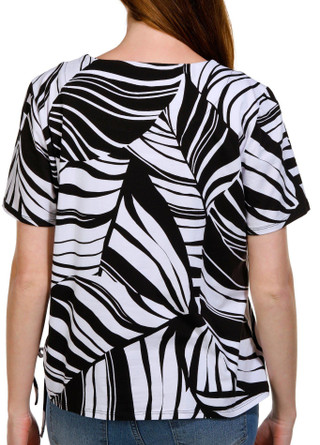 Thumbnail 2: Alfred Dunner Alfred Dunner Petite Short Sleeve Side Tie Studio Top 