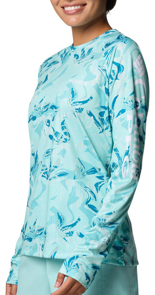 Thumbnail 3: Columbia Columbia Womens PFG Super Tidal Printed Long Sleeve Tee 
