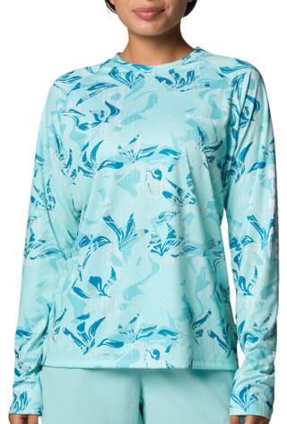Thumbnail 1: Columbia Columbia Womens PFG Super Tidal Printed Long Sleeve Tee 