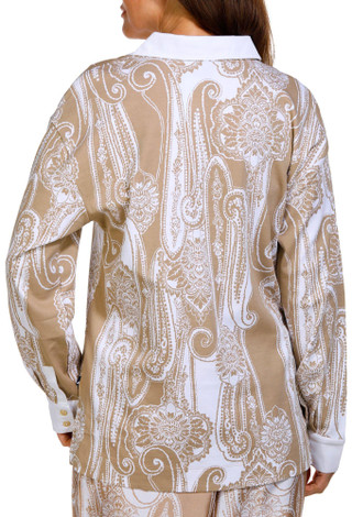 Thumbnail 2: Nautica Nautica Womens Long Sleeve Paisley Contrast Tunic 