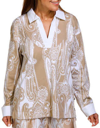 Thumbnail 1: Nautica Nautica Womens Long Sleeve Paisley Contrast Tunic 