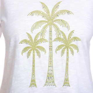 Thumbnail 3: Coral Bay Coral Bay Womens Embellished Short Sleeve Top 