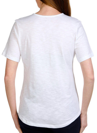 Thumbnail 2: Coral Bay Coral Bay Womens Embellished Short Sleeve Top 