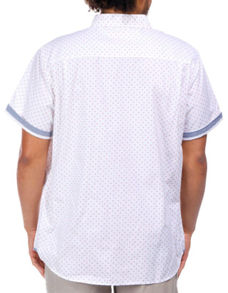 Thumbnail 3: Weatherproof Weatherproof Men's Print Short Sleeve Cotton Poplin Shirt 