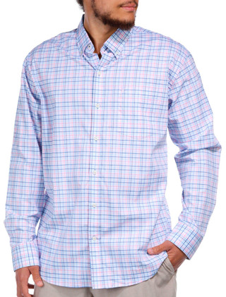Thumbnail 1: IZOD Izod Men's Long Sleeve Plaid Performance Comfort Woven Shirt 