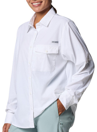 Thumbnail 3: Columbia Columbia Womens Long Sleeve PFG Wild Cast Buttoned Shirt 