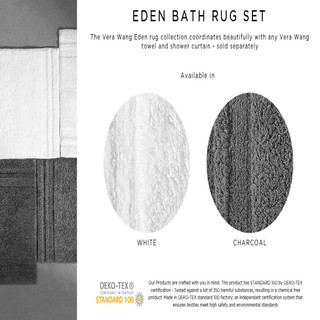 Thumbnail 9: Vera Wang Vera Wang Eden Solid Reversible Bath Rug Set 