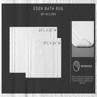 Thumbnail 7: Vera Wang Vera Wang Eden Solid Reversible Bath Rug Set 