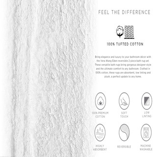 Thumbnail 8: Vera Wang Vera Wang Eden Solid Reversible Bath Rug Set 