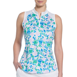 Thumbnail 1: PGA TOUR PGA TOUR Womens Sleeveless Floral Golf Polo 