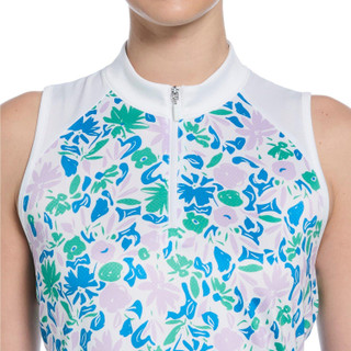 Thumbnail 3: PGA TOUR PGA TOUR Womens Sleeveless Floral Golf Polo 