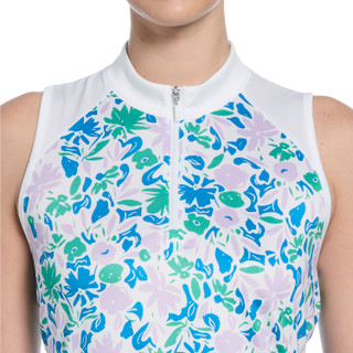 Thumbnail 3: PGA TOUR PGA TOUR Womens Sleeveless Floral Golf Polo 