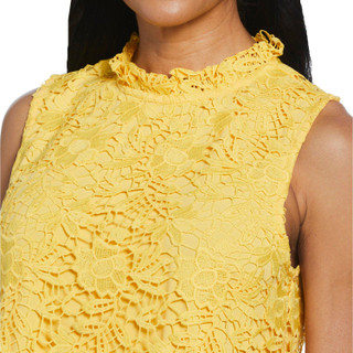 Thumbnail 4: Rafaella Rafaella Womens Sleeveless Scalloped Lace Top 