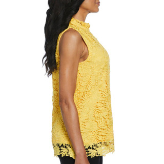 Thumbnail 3: Rafaella Rafaella Womens Sleeveless Scalloped Lace Top 
