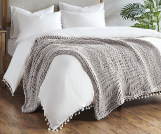 Thumbnail 3: Madison Park Madison Park Chunky Double Knit Handmade Throw 
