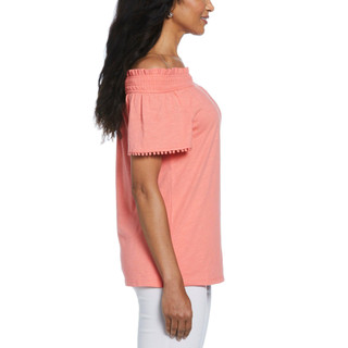 Thumbnail 3: Rafaella Rafaella Petite Short Sleeve Off The Shoulder Top 