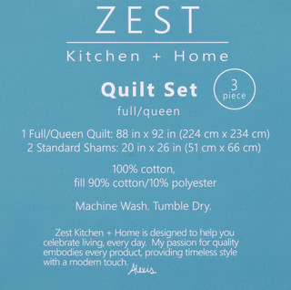 Thumbnail 8: Zest Kitchen + Home ZEST Kitchen + Home Vale Collection Quilt Set 