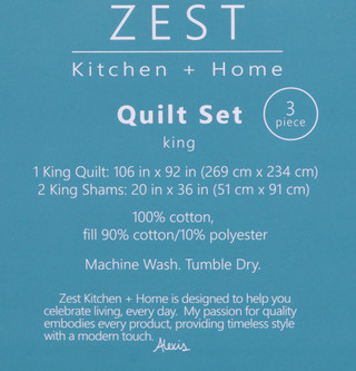 Thumbnail 9: Zest Kitchen + Home ZEST Kitchen + Home Vale Collection Quilt Set 