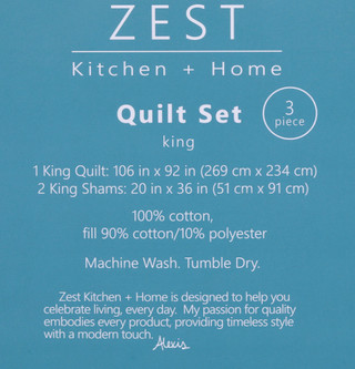 Thumbnail 9: Zest Kitchen + Home ZEST Kitchen + Home Vale Collection Quilt Set 