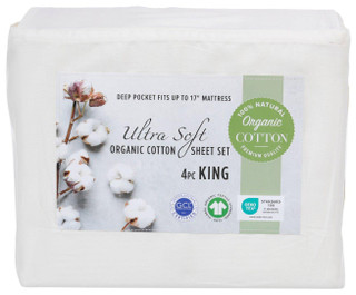Thumbnail 1: OLIVIA GRAY Olivia Gray Deep Pocket Organic Cotton 4-Piece Sheet Set 